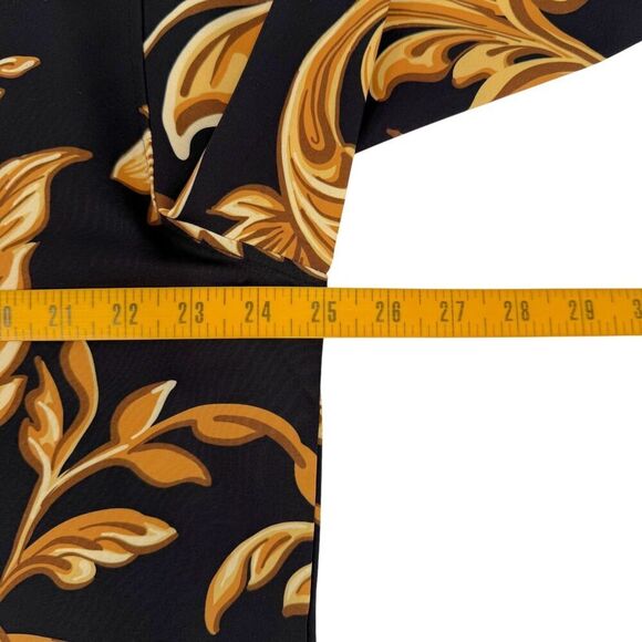 NEW Tachuntfish Men's The Mojito Baroque Floral Button Down Shirt Black/Gold XXL - Picture 7 of 8